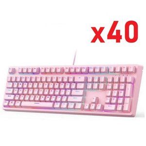 PINK AUKEY MECHANICAL GAMING KEYBOARDS  (KM-G15)